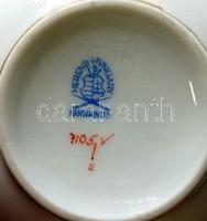 Herendi jelzéssel ellátott Viktória-mintás egyszálas porcelán váza / Herend chinaware vase 13 cm