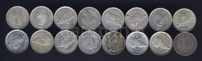 Svájc 1914-1966. 1/2Fr Ag (16x) 16klf évszámmal T:2/3+,3