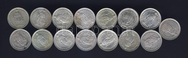 Svájc 1939-1967. 1/2Fr (15x) 15klf évszámmal T:2/3+,3