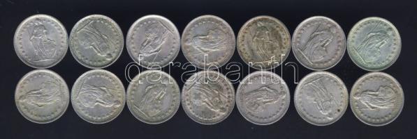 Svájc 1939-1967. 1/2Fr Ag (14x) 8klf évszámmal T:2/3+,3