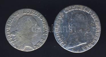 Német Államok/Poroszország 1766E 1/12T Ag T:3 + 1805A 4Gr Ag hamisítvány T:3