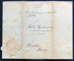 1897 Brassói adóhivatalnok kinevezési okmánya Lukács László pénzügyminiszter aláírásával, szárazpecséttel / Assignment for Brasov tax-officer with signature of the minister of finances