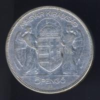 1930. 5P Ag "Horthy jobbra" T:3 ph.