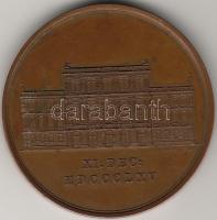 1865 "Magyar Tudományos Akadémia..." bronzplakett sign.:Radnitzky T:1/2