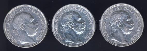 1893. 1K Ag + 1912. 1K Ag + 1915. 1K Ag T:2,3+