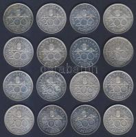 1992. 200Ft Ag "Magyar Nemzeti Bank" (16x) T:1,2,2-