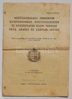 1943 Légoltalmi Liga: Mg-i termények gyújtóbombák és gyújtogatás elleni vádelme