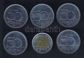 2002. 100Ft + 2004-2007. 50Ft (5x) klf motívumokkal T:1,2