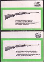 2 db Mauser puska képes leírás és garancialevél (66 S és 66 SM / 66 SL modellekhez)