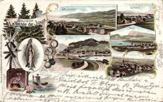 Vallée de Joux with Le Brassus village litho (EB)