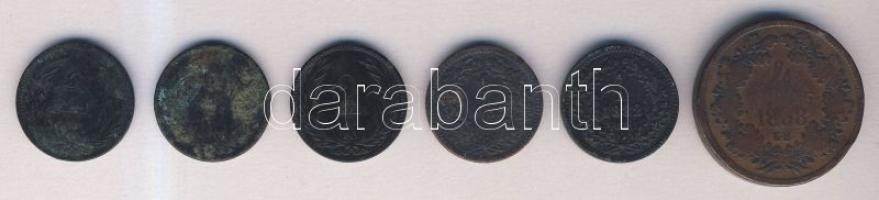 1868. 4Kr T:3- ph. + 1882KB 1Kr (2x) T:3 + 1895-97. 2f (3x) T:3,4