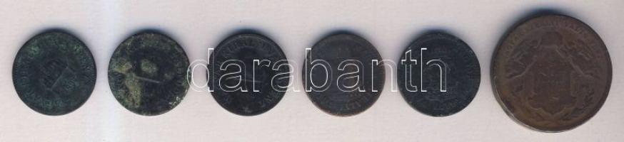 1868. 4Kr T:3- ph. + 1882KB 1Kr (2x) T:3 + 1895-97. 2f (3x) T:3,4