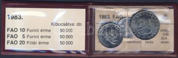 1983 20f + 5Ft + 10Ft "FAO" T:BU Eredeti tokban, tanúsítvánnyal!