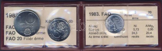1983 20f + 5Ft + 10Ft "FAO" T:BU Eredeti tokban, tanúsítvánnyal!