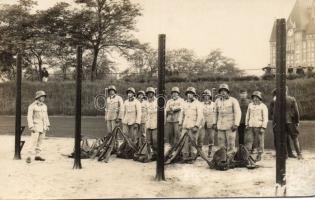 Military WWI soldiers in Budapest photo