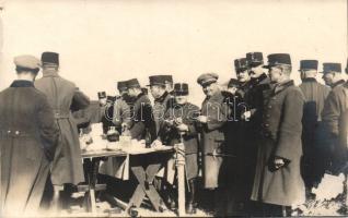 Military WWI soldiers drinking photo