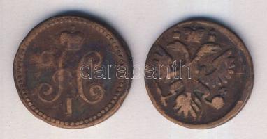 Cári Oroszország 1735 Denga "I.Anna orosz cárnő" T:3 + 1840EM 1K "I. Miklós" T:3...