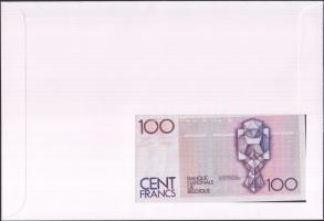 Belgium 1978-81. 100Fr dekoratív, nagyalakú bélyeges, bankjegyes borítékon T:I