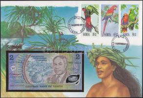 Samoa 1990. 2T "AAA" dekoratív, nagyalakú bélyeges, bankjegyes borítékon, T:I