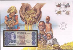 Dél-Afrika 1981-83. 2R dekoratív nagyalakú bélyeges, bankjegyes borítékon T:I