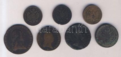 1761K 1Kr T:3 + 1800S 3Kr T:3 + 1851B 1Kr T:3 + 1860B 1Kr T:2/3 + Ausztria 1800A 1Kr T:3 + 1858A 1Kr...