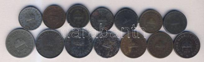 Kis fillér tétel: 1900. 1f T:3, 1901. 1f T:2/3, 1901. 2f T:3, 1908. 2f T:2/3, 1917. 2f T:2/3, 1918. ...