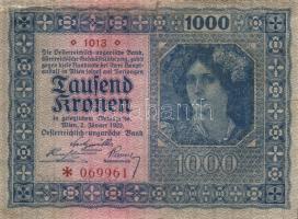1913. 20K T:III, 1930. 20P T:IV, 1930. 100P "*"-os T:III, 1945. 50P (3x) T:III,IV + Ausztria/Osztrák-Magyar Bank 1922. 1000K T:III