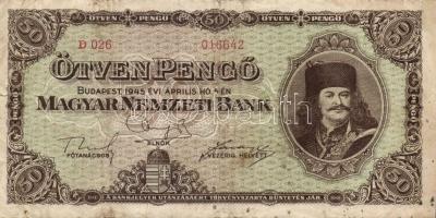 1913. 20K T:III, 1930. 20P T:IV, 1930. 100P "*"-os T:III, 1945. 50P (3x) T:III,IV + Ausztr...