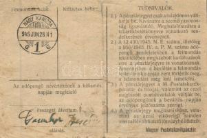 1946. 10.000AP pénztárjegy "Nagy Kanizsa" felülbélyegzéssel T:III/IV