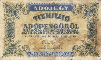 1946. 10000000AP (3x) T:III/IV,IV + 100000000AP T:III/IV