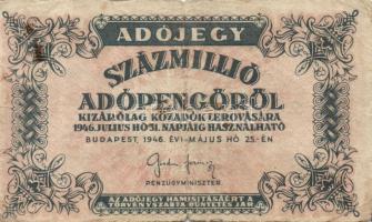 1946. 10000000AP (3x) T:III/IV,IV + 100000000AP T:III/IV