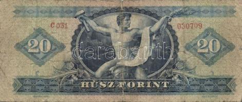 Kis forint tétel jobbakkal: 1949. 20Ft T:III-, 1957. 20Ft (2x) T:III,III/IV, 1960. 20Ft "C&quot...