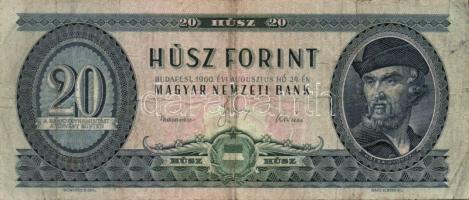 Kis forint tétel jobbakkal: 1949. 20Ft T:III-, 1957. 20Ft (2x) T:III,III/IV, 1960. 20Ft "C&quot...