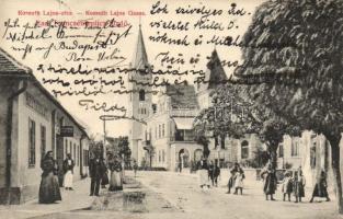 Trencsénteplic spa Kossuth street with restaurant