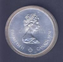 Kanada 1974. 5$ Ag "Montreali olimpia - olimpiai ötkarika" T:1