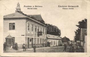 Helmec main street with the shop of Reismann (EK)