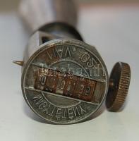 Nagytétény MÁV feliratú vasúti dátumbélyegző fa nyéllel /Railway seal