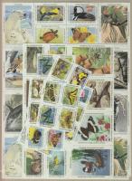 140 db állat - virág motívumú USA jótékonysági bélyeg, közte teljes ívek