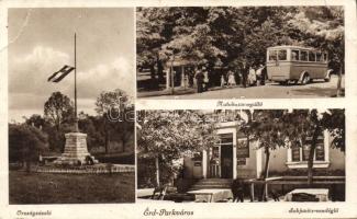 Érd-Parkváros Autóbuszmegállóval és a Sabjanics Vendéglővel (EB)