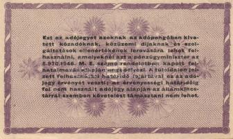 1936. 10P T:II+, 1941. 20P T:II, 1946. 1.000.000MP T:II-(apró papírszakadás), 1946. 100.000AP T:II,I...