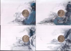 2001. 200Ft 4 klf "János Vitéz, Pál utcai fiúk, Toldi, Lúdas Matyi" érmés levelezőlapon(fu...