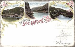 Zidani Most (Steinbrück) with Cement factory litho