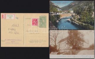 5 vegyes régi képeslap közte tábori posta, cenzúra + 1 díjkiegészített ajánlott levelezőlap 1941-ből