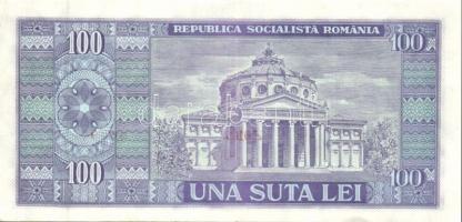 Románia 1966. 100L (4x) egymás utáni sorszámokkal T:II,III+