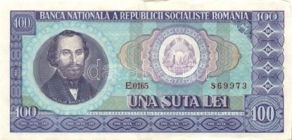 Románia 1966. 100L (4x) egymás utáni sorszámokkal T:II,III+