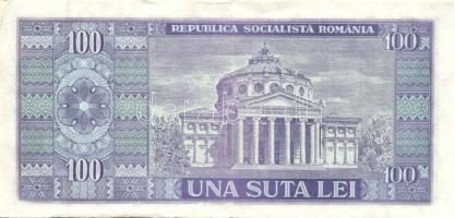 Románia 1966. 100L (4x) egymás utáni sorszámokkal T:II,III+