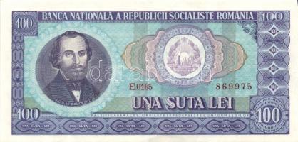 Románia 1966. 100L (4x) egymás utáni sorszámokkal T:II,III+