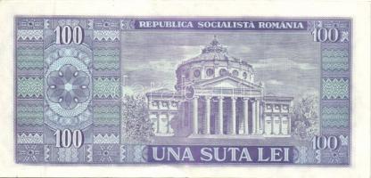 Románia 1966. 100L (4x) egymás utáni sorszámokkal T:II,III+