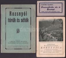 cca 1930: Felvidék és Tátra 3 db képes leporelló-füzet / Slovakia, Tatra 3 picture-booklet