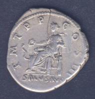 Római Császárság HADRIANUS 117-138. "P M TR P COS III / SALVS AVG" Denar Ag T:2/2- repedés